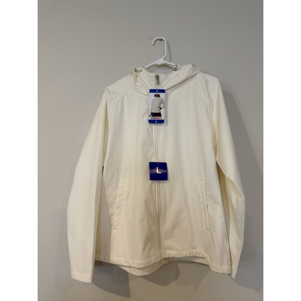 32° Heat Brand Zip Up White Jacket Women Women's Size Large
